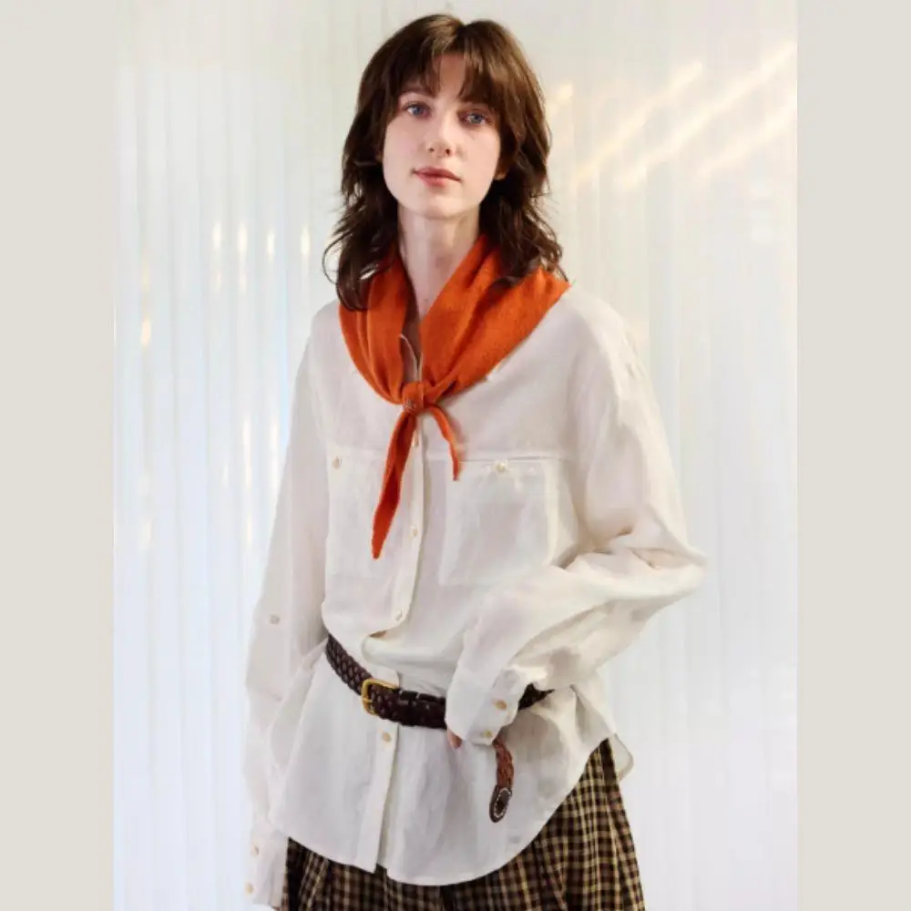 Niche 100% Wollen Sjaal Voor Vrouwen Mooie Dame Driehoek Hoofddoek All-Match Gebreide Uitlaat Halsdoek Effen Kleur Sjaal sjaal