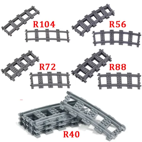 MOC 도시 벽돌 스위치 크로스 포크 곡선 레일 빌딩 블록 기차 레일 곡선 트랙 R56 R72 R88 R104 크리 에이 티브 DIY 장난감 MOC 도시 벽돌 스위치 크로스 포크 곡선 레일 빌딩 블록 기차 레일 곡선 트랙 R56 R72 R88 R104 크리 에이 티브 DIY 장난감