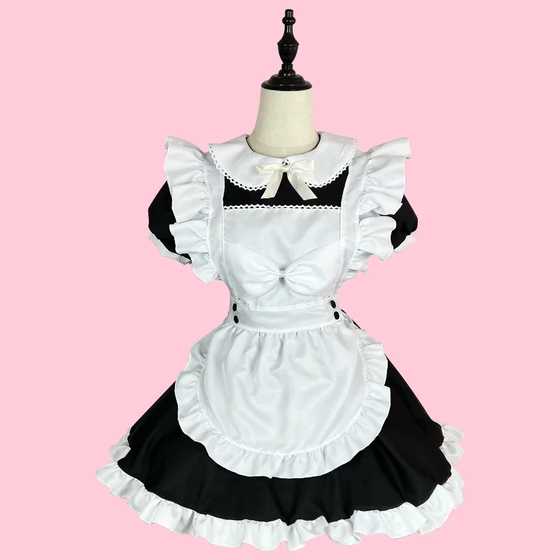 Japanese Soft Girl Maid Cosplay Costumes Women Plus Size Halloween Anime Lolita Coffee Maid Role Play Sweet Cat Party Dresses