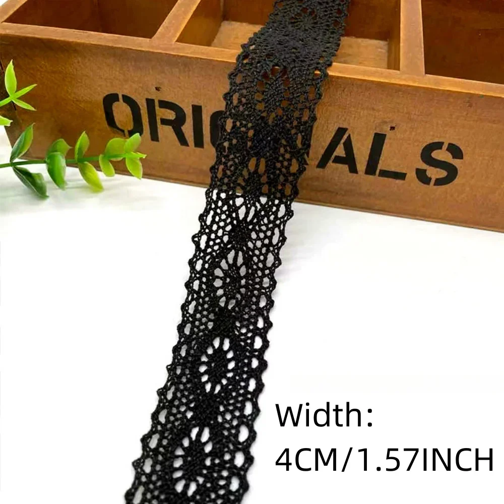 5/10 yards,black cotton lace fabric,DIY dress accessories,party wedding cards, home textiles, sofa, pillow, hair decoration lace