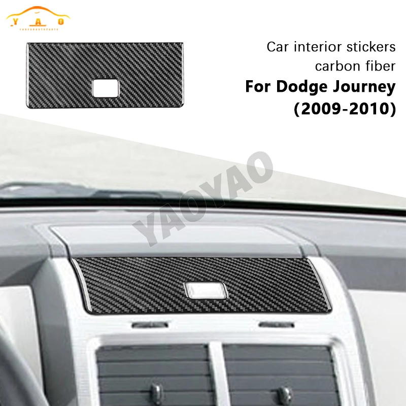 

Carbon Fiber central vent upper storage panel cover Car Interior Accessories Decorative Stickers For Dodge Journey 2009 2010