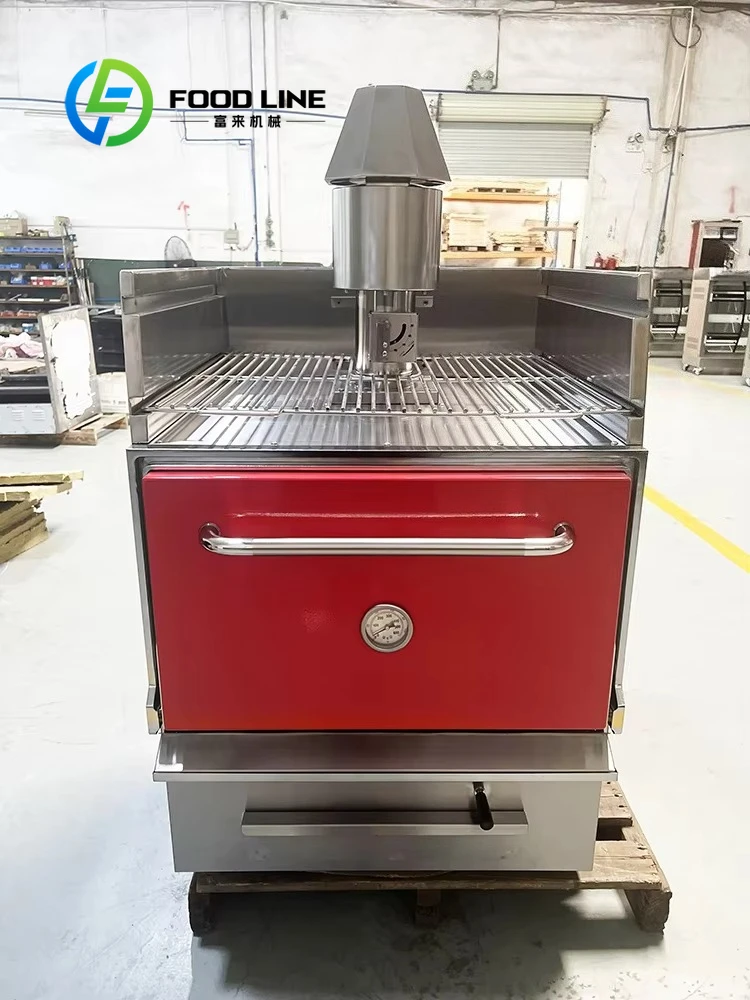 Commercial Charcoal Oven High-Functioning BBQ Grill Smoker Charcoal Kebab Grill Oven Hotels With/Without Cabinet for Restaurants
