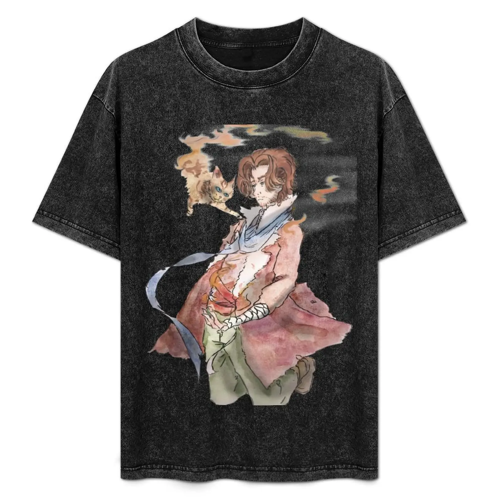 

Caleb and Frumpkin T-Shirt Daily Wear Plain Short Sleeve Shirt