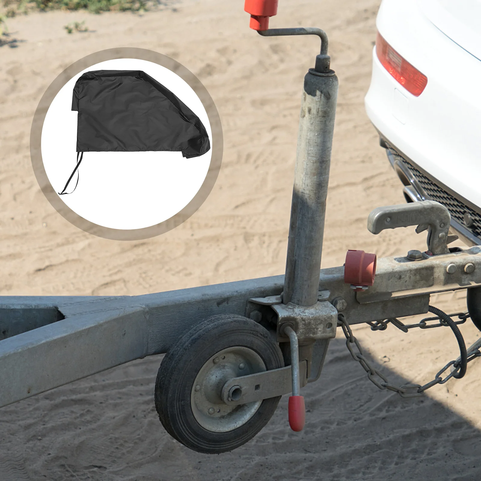 

Protective Hitch Shade Trailer Cover Car Jack Proof Protector Windproof Tow Hook Caravan