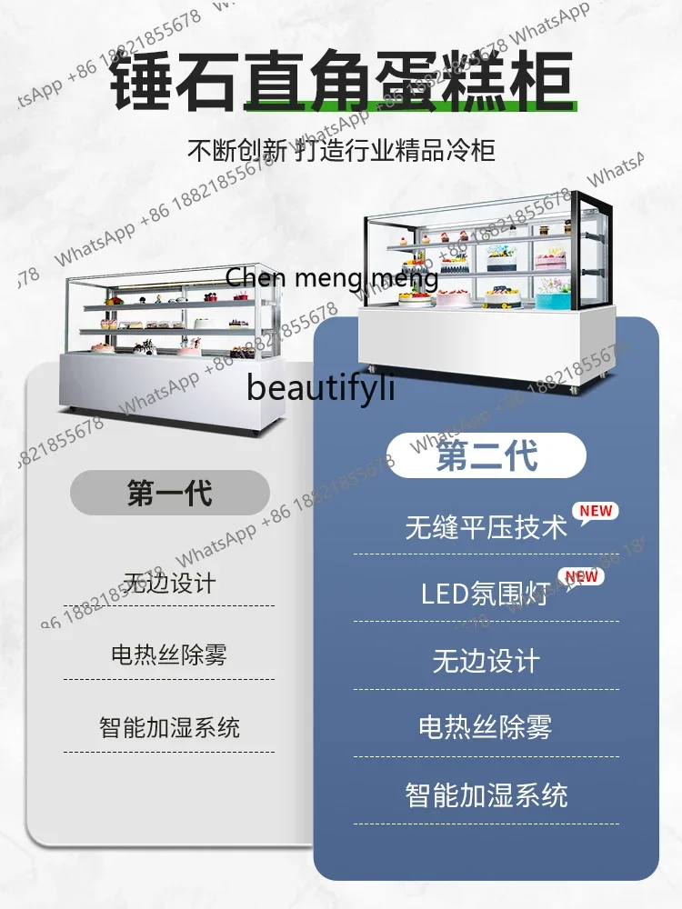New arrive Right Angle Cake Show Case Commercial Dessert Bread Western Point Refrigerated Cold Fruit Fresh Cabinet