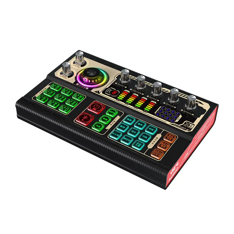 Dez itens tlf xtuga microfone digital profissional placa de som para mixer trocador de voz interface áudio placa de som gravável