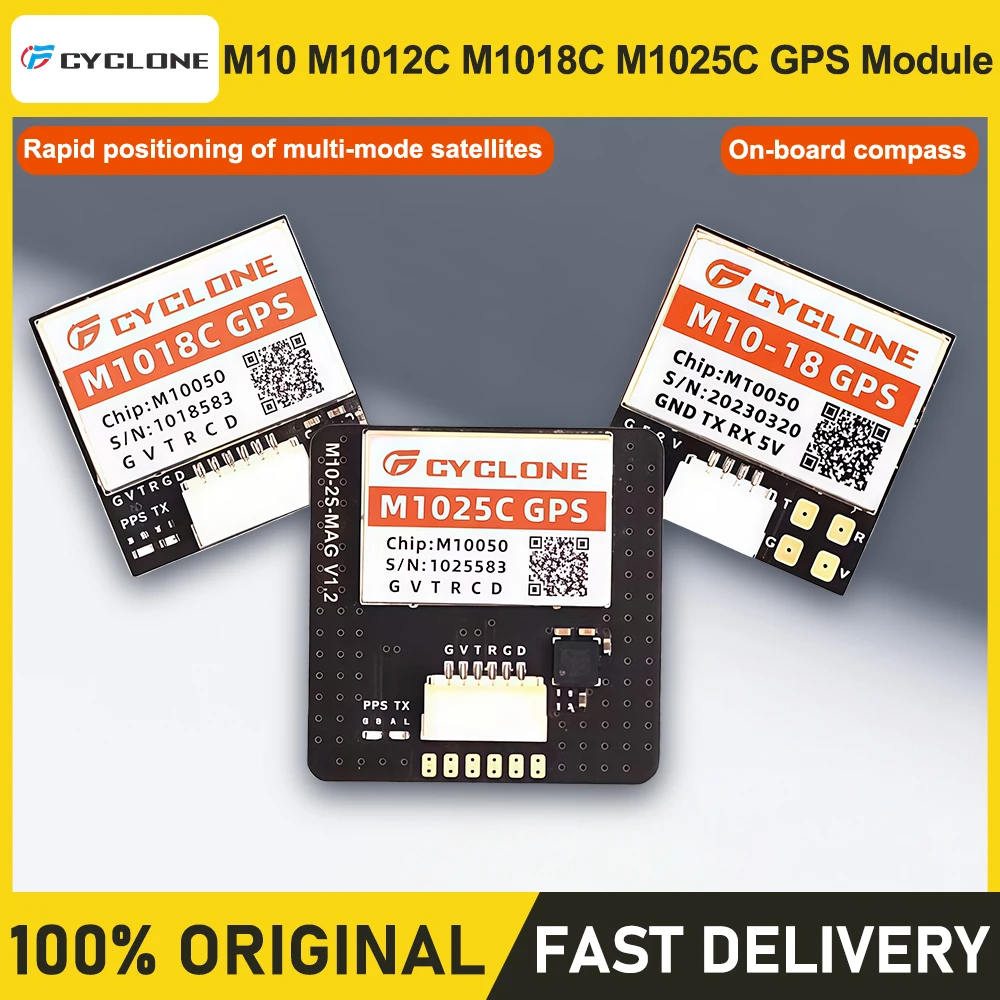 CYCLONE M10 GPS Module M1012C M1018C M1025C Built-in Compass 10th Gen GNSS Positioning Module for RC Airplane FPV Racing Freesty