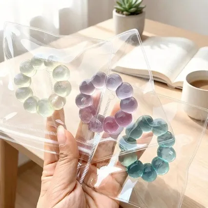 

Ancient-style wristbands for squeezing ultra-clear crystal wristbands, creative stress relief disc string TPT stress-relief toys