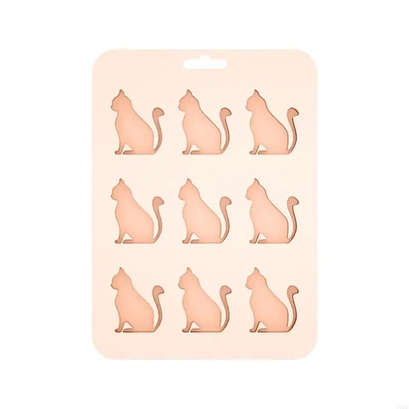 9 Cavity Kitchen Molds Ice Cubes Tray Cats for Effortlessly Ice Creation 55KF