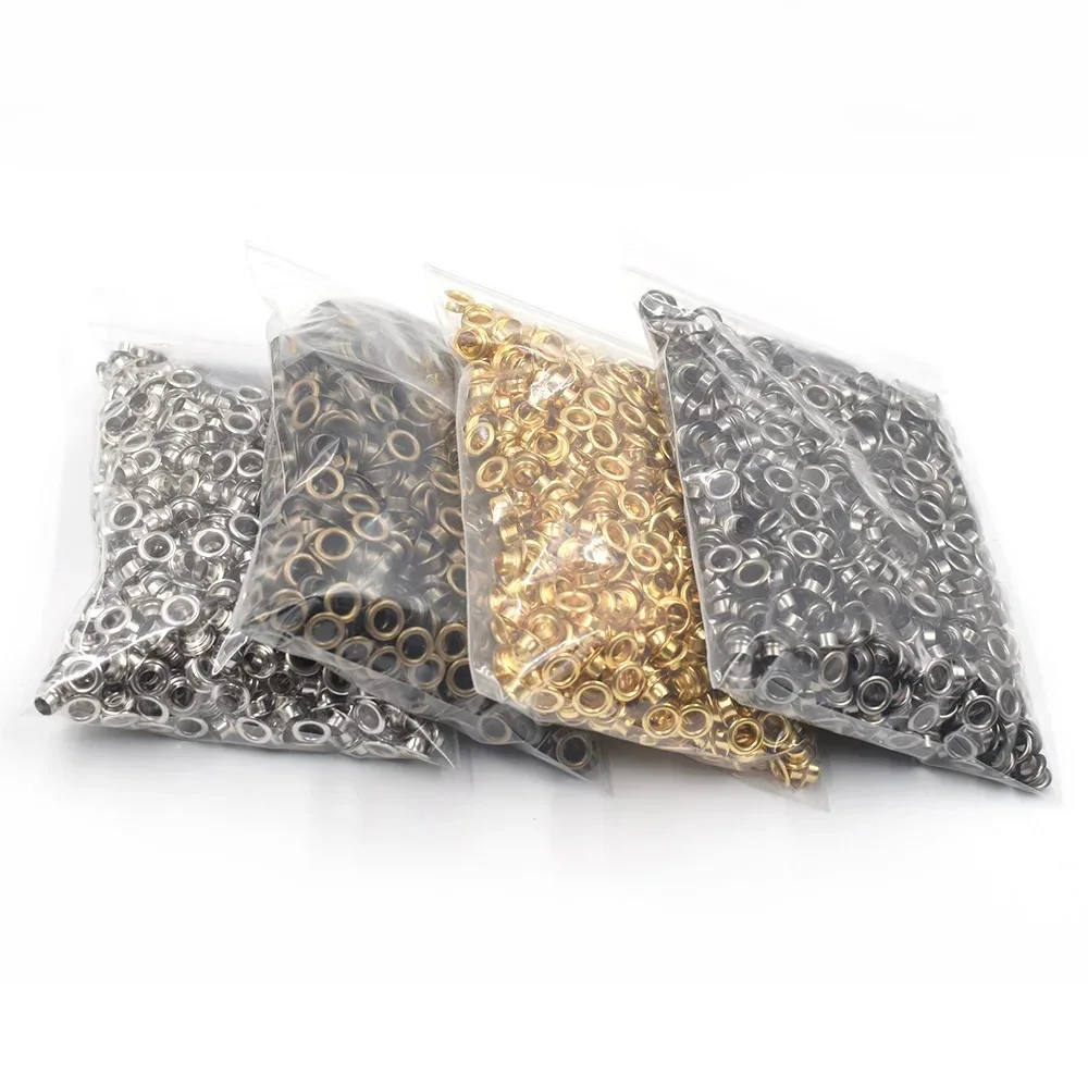 

Латунные люверсы с шайбой, 1000 наборов, внутренний диаметр 5 мм