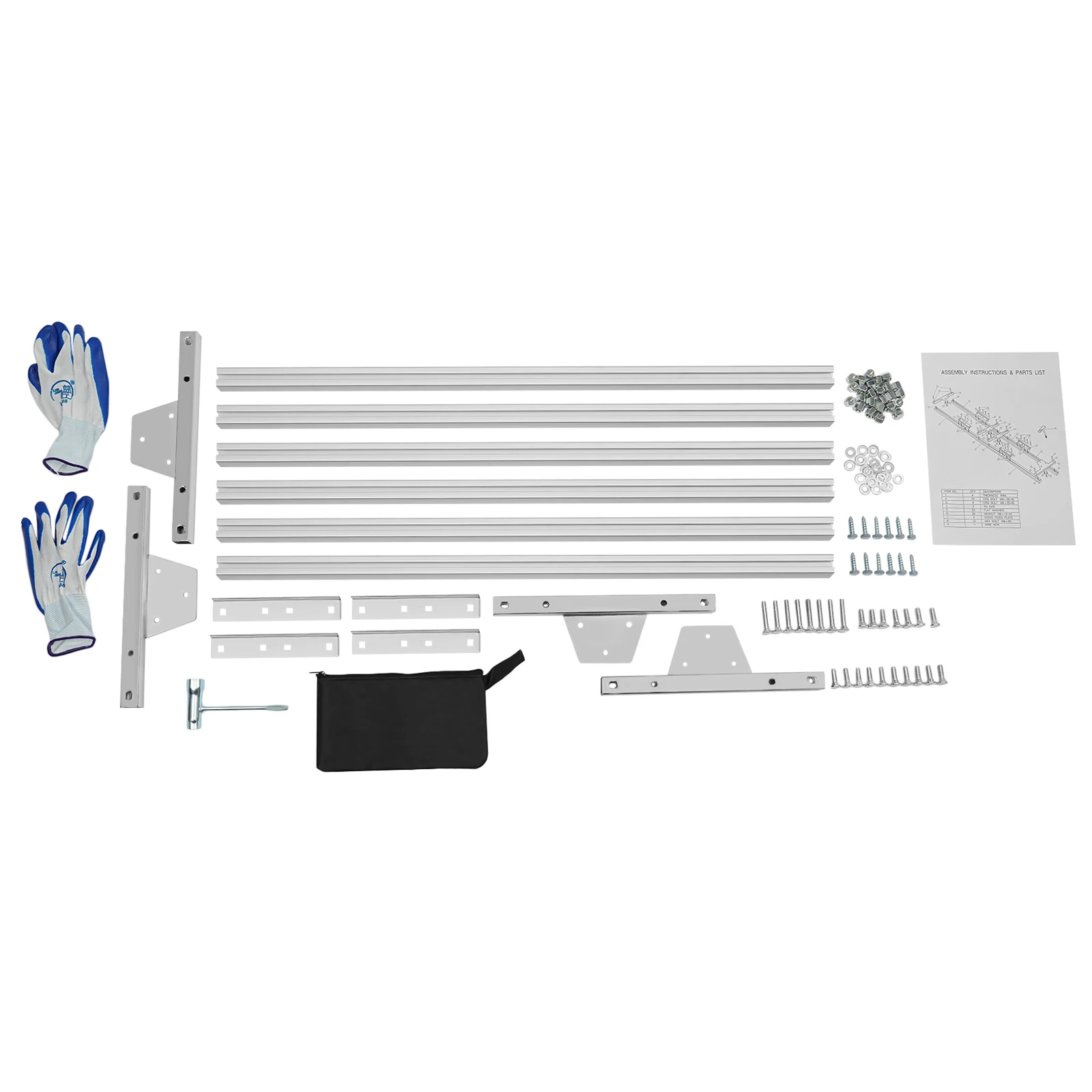 9FT/2.7M Rail Mill Guide System Chainsaw Mill Rail Guide Set Fastening Reinforcement Rail Aluminum Ladder Connector Professional