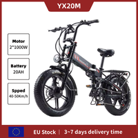 YX20M 2000W Peak Dual Motor E-Bike 48V20A 70KM Range Hydraulic Brakes & Lockable Fork CST 4.0 Fat Tire & 811 Color Dashboard