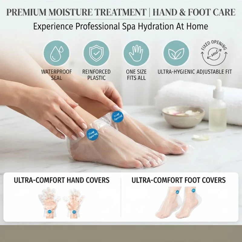 Disposable Heavy Thickened Foot Mask Hand Mask Protective Covers Fixing Patches for Salon Pedicure Manicure Spa Treatment