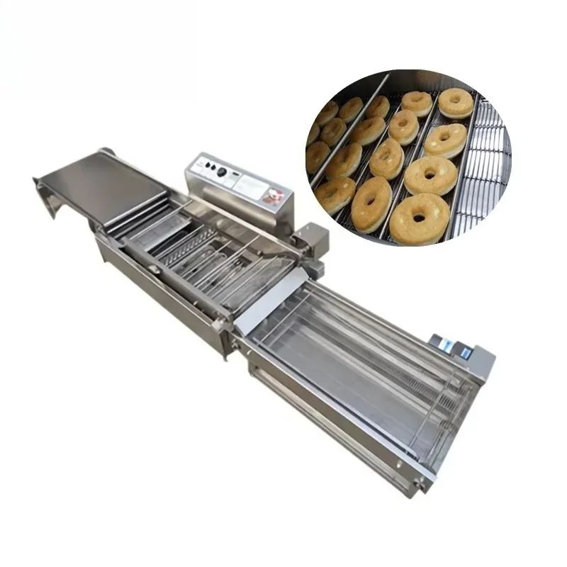 Customized Electric Conveyor Type Fermented Donut Making Frying Machine Automatic Cake Donut Maker