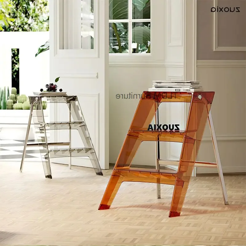 

Portable Household Decorative Ladder Lightweight Stool Furniture Plastic Storage 3 Multifunctional Step Home Ladders Stools