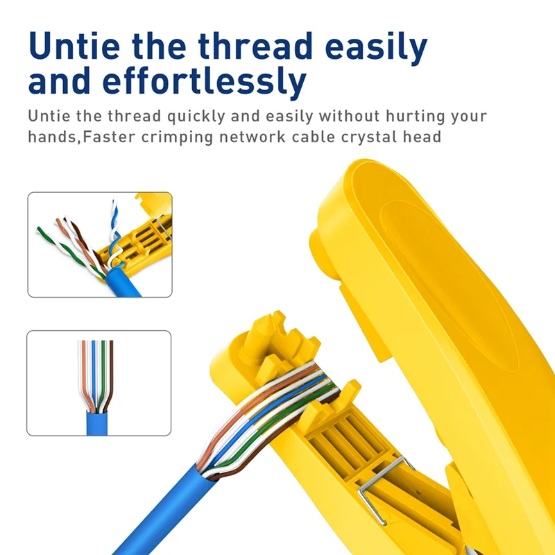 4-In-1 RJ45 Network Cable Tool With Cutting,Stripping,Untangling, And Straightening Functions Applies To STP/UTP Cable-AS97