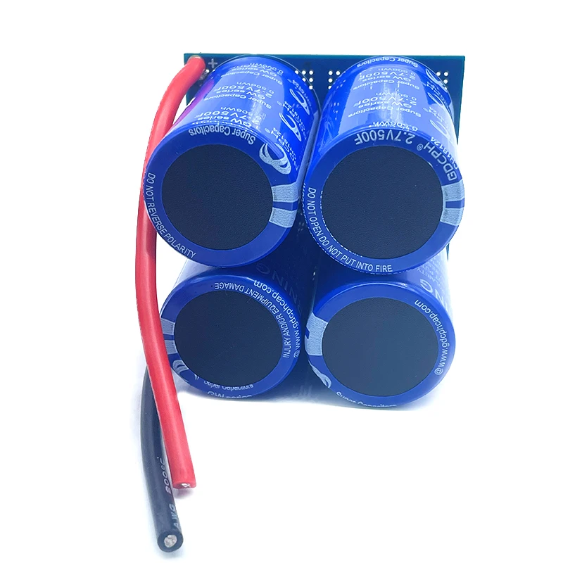 4Pcs Series Connection Bank GDCPH 10.8V125F Automotive Rectifier Module 2.7V500F Large Capacity With Cables Backup Power Supply