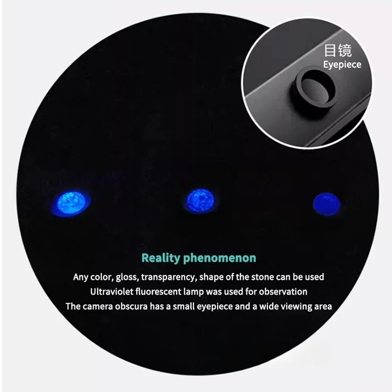 UV Light Lamp LW 365nm SW 254nm Laboratory Level Precise Gemological Instrument Desktop Jewelry Appraisal Tester Dark Field