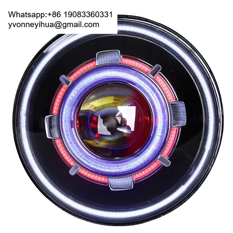 

Starry Sky Design 7 Inches Blue-tooths Headlights With High Quality RGB 7" Inch Round Led Headlights for Jeep Wrangler Jk Tj Lj