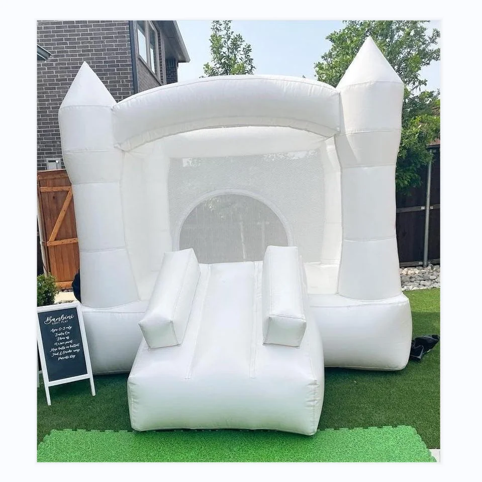 Indoor PVC Bouncing Castle for Kids Party White Jumping Castle Commercial Inflatable Bouncer