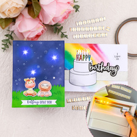 30pcs/pack LED Circuit Stickers Red Blue Green Yellow Pink and Aninating Rainbow Blink Light Craft Kit for Making Light-Up Cards