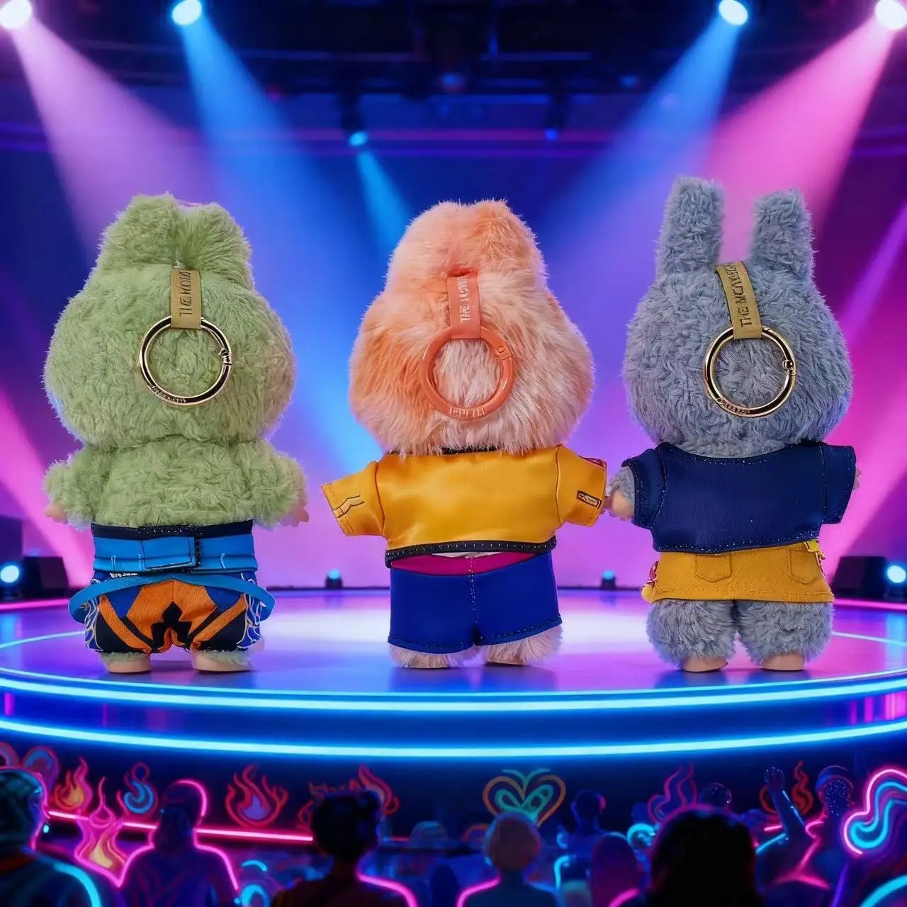 مجموعة ملابس الدمى الكرتونية من Labubu لخزانة الملابس القطيفة مقاس 17 سم لخزانة الملابس التنكرية من Labubu #5