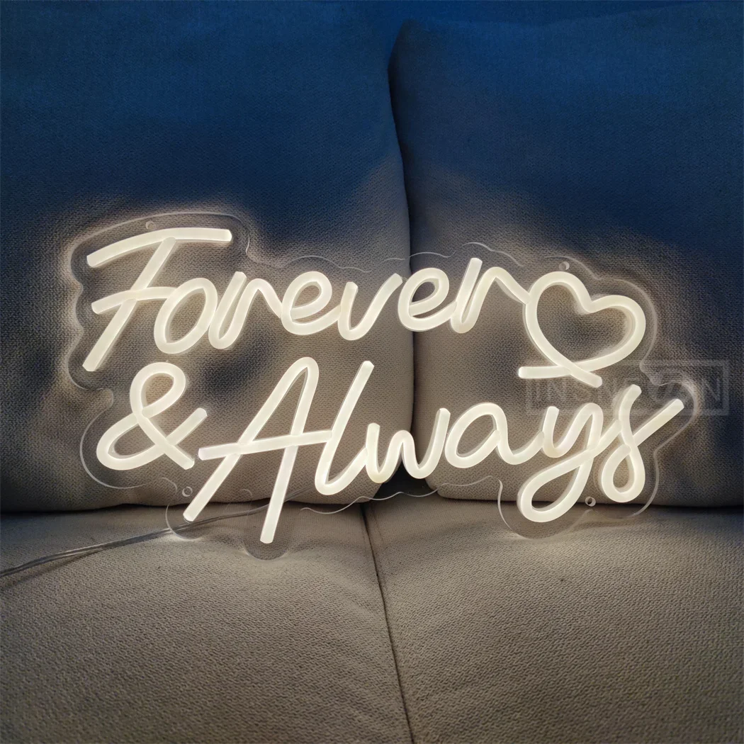 Forever Always Neon Sign for Wedding, Better Together, Bedroom, Party, Shop, Mr and Mrs, Wall Day Gifts Decor, Valentine's Day