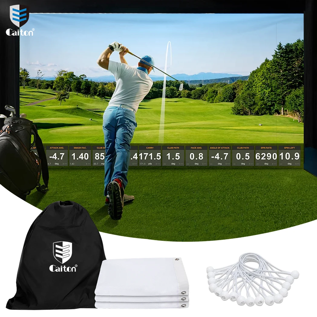 Ekran uderzeniowy Caiton Golf - cichy HD, odporny na rozdarcia, trening huśtawki wewnątrz i na zewnątrz, łatwa konfiguracja, zabezpieczenie przed uderzeniami, różne rozmiary