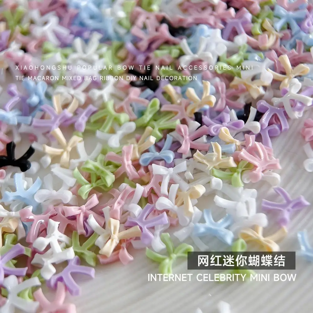 カラフルなリボンネイルアクセサリー、ミックス3Dドーパミンリボン、蝶ネクタイチャーム、ネイルデコレーション用品、キュートなネイルアートパーツ、DIY