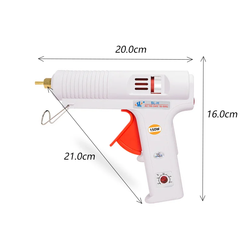 Pistola de pegamento termofusible ajustable de alta temperatura, herramienta de reparación de injerto, AC110-240V de pistola de 11mm de calor para