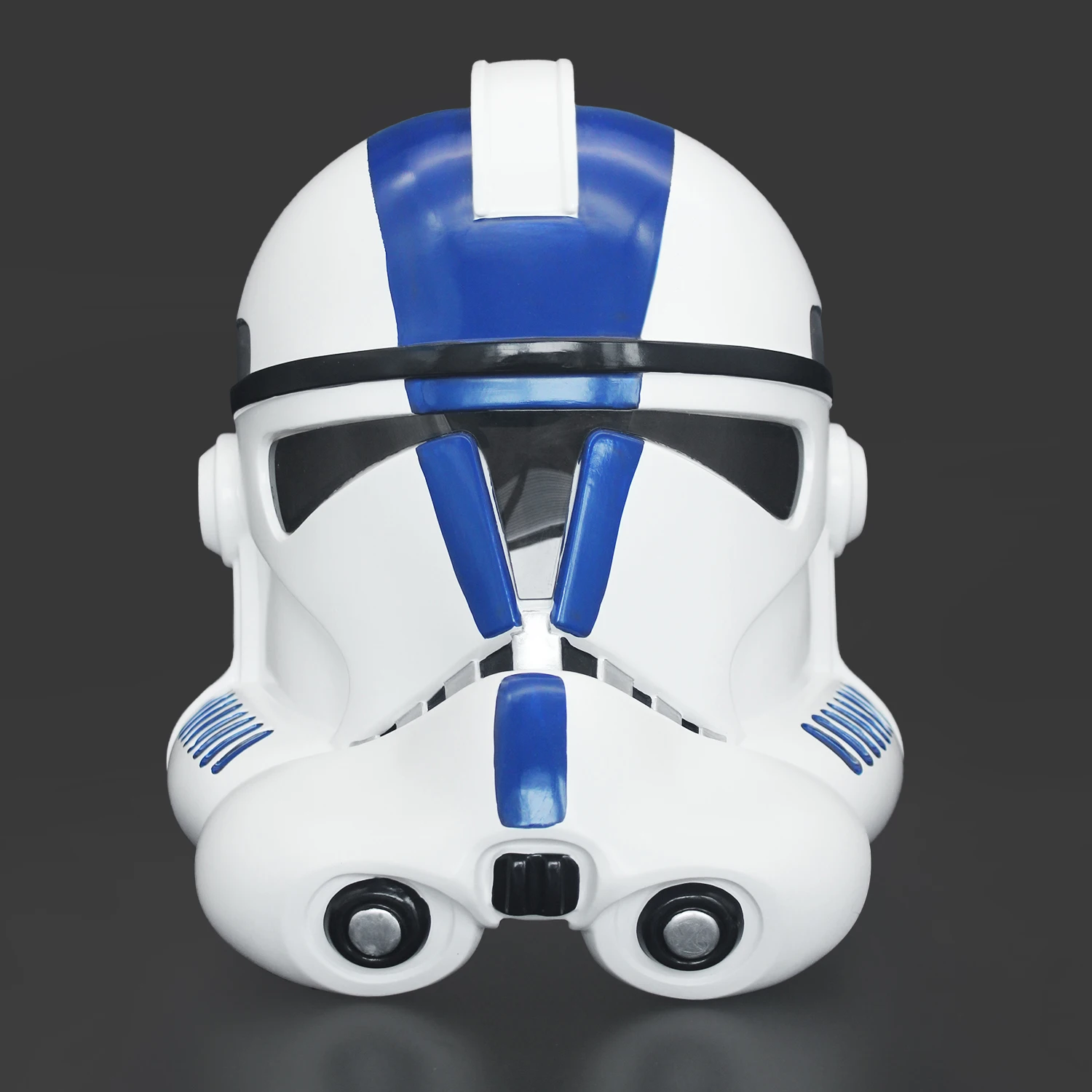 Casco de Soldado Clon Azul Star SW, PVC Rígido, Máscara de Cosplay para Cabeza Completa, Talla Estándar para Adultos, Accesorio de Disfraz para Halloween, Juego de Roles, Accesorio de Película, Réplica Realista de Soldado Clon, Artículo Coleccionable, Regalo