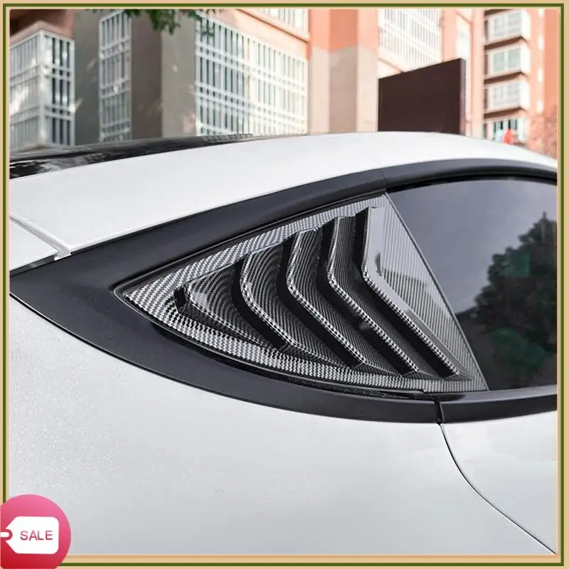 

Unique Car Rear Side Window Louvers Air Vent Scoop Shades Cover Blinds Trim For Tesla Model 3 2017-2023 Y 2020+