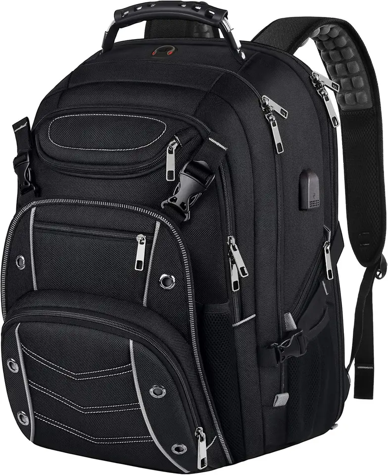 Extra Large 60L Gaming Laptop Backpack with USB Charging