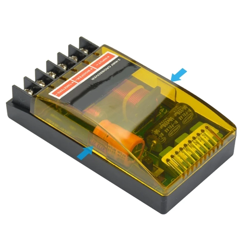 プロのカーステレオオーディオ周波数分割器,2ウェイウーファー,スピーカー,クロスオーバーフィルター,2個