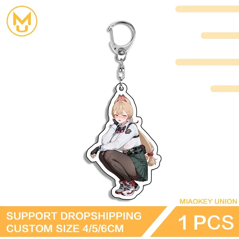 Zenless Zone Zero Sexy Alice Squatting Key Chains Hot Selling Double Sided Lightweight Props Suitable For Toys Hobbies Gifts