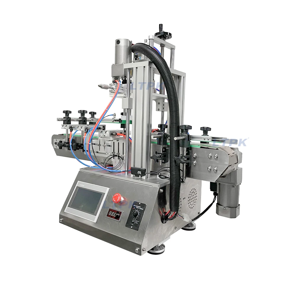 LT-CM120 Desktop Semi Automatic Screw Twist Off Close Spray Head Plastic Bottle Cap Vial Capping Machine