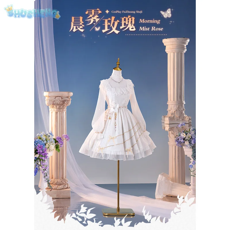 

Heroine Game Love and Deepspace MC Xavier Косплей Костюм Женский утренний туман Розовое платье Рождественская вечеринка Zayne Rafayel Sylus костюм