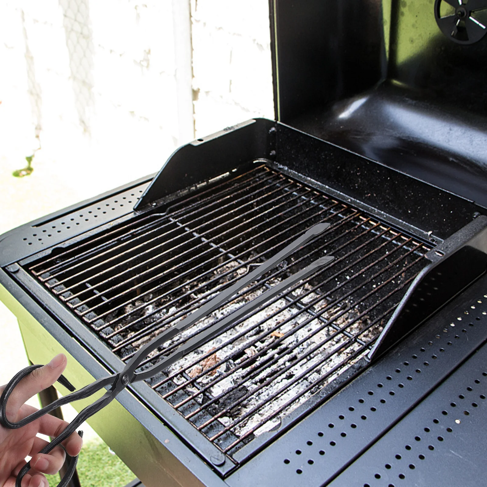 

Lengthened Charcoal Clip Premium Firewood Tong for Camping Bbq Outdoor Use Portable Sturdy Long Handle Fireplace Tongs