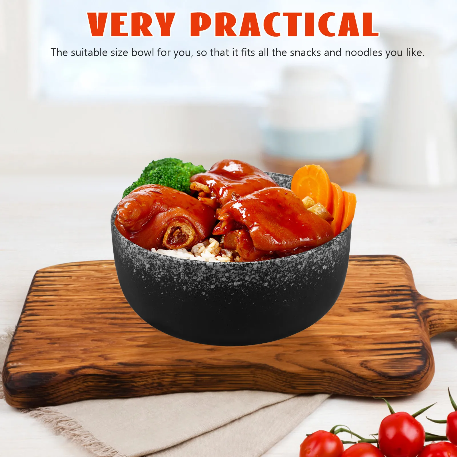 

6.5inch Ceramic Soup Bowl Retro Style Ramen Rice Cereal Salad Serving Bowl for Home Restaurant Use Tableware