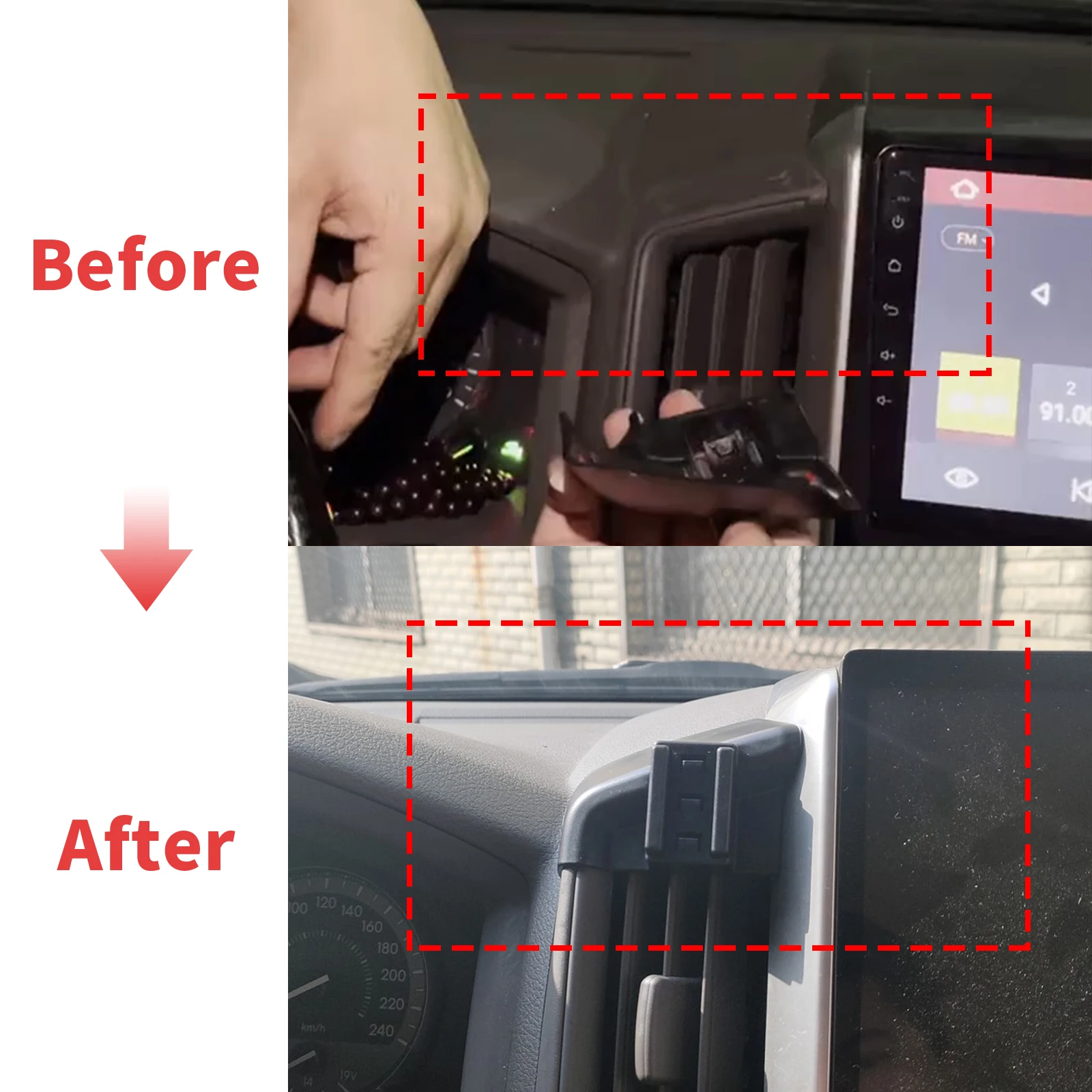 fit for Toyota Land Cruiser LC200 2016 2017 2018 2019 2020 2021 Integrated Screen Mount Phone Holder Mount Car accessoires