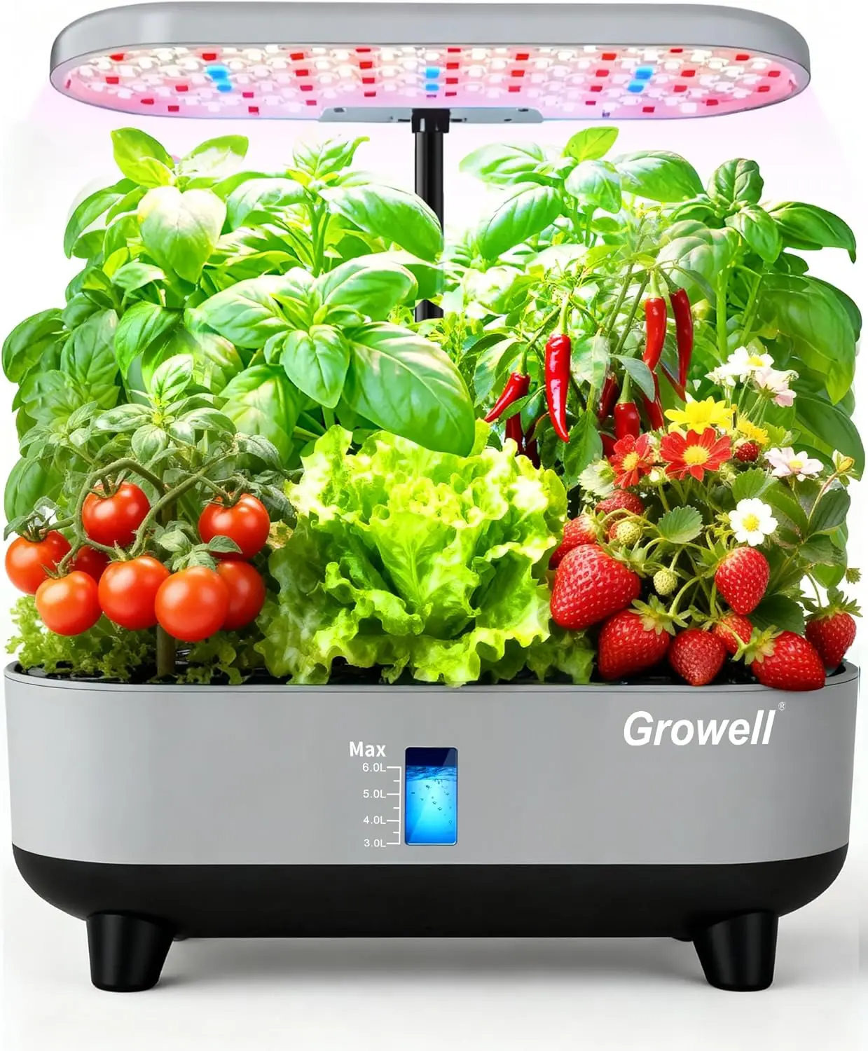 

16 Pod Hydroponic Garden Kit with LED Grow Light, Smart Water System & Timer for Indoor Plants