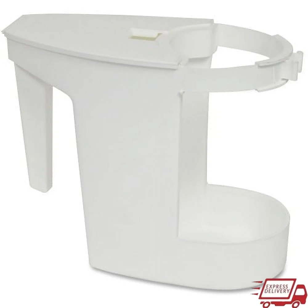 

Швабра для унитаза с держателем для бутылки с квартом. Санитарный контейнер. Легкая ручка для захвата. Быстрый доступ. Прочный инструмент для чистки.