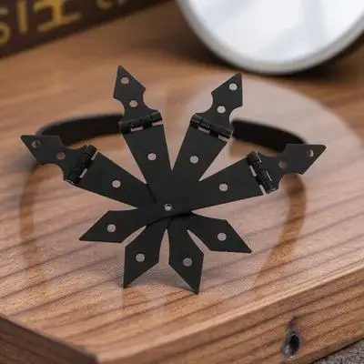 4 قطع من مفصلات أبواب الحظيرة شديدة التحمل، تصميم سهم مزخرف من الحديد الأسود، بيئة تخزين آمنة، بوابات سقيفة خشبية #6