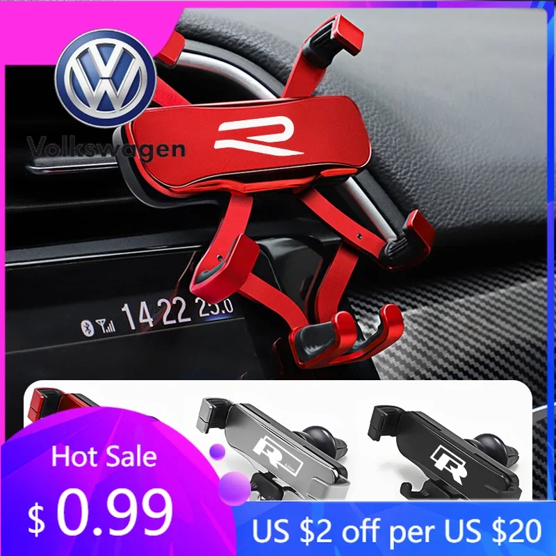 

2026 Hot For Volkswagen VW 360 ° Adjustable Car Phone Holder Air Vent Mount Stand For VW Atlas Jetta Touareg Variant Golf Polo G