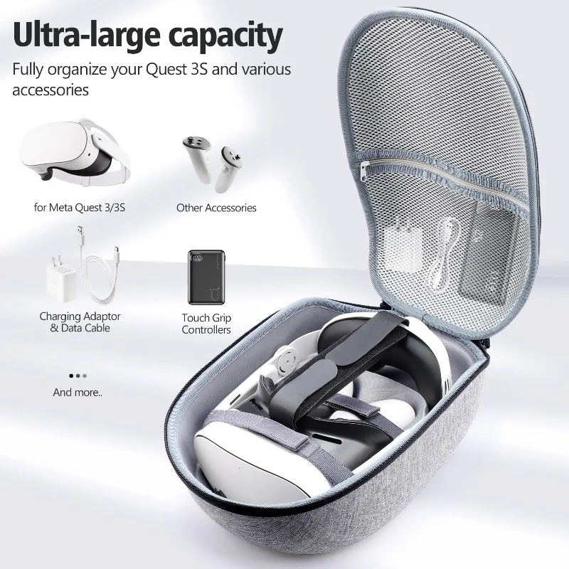 VR storage bag is suitable for MetaQuest3s/Quest3 compatible with a variety of headset EVA materials