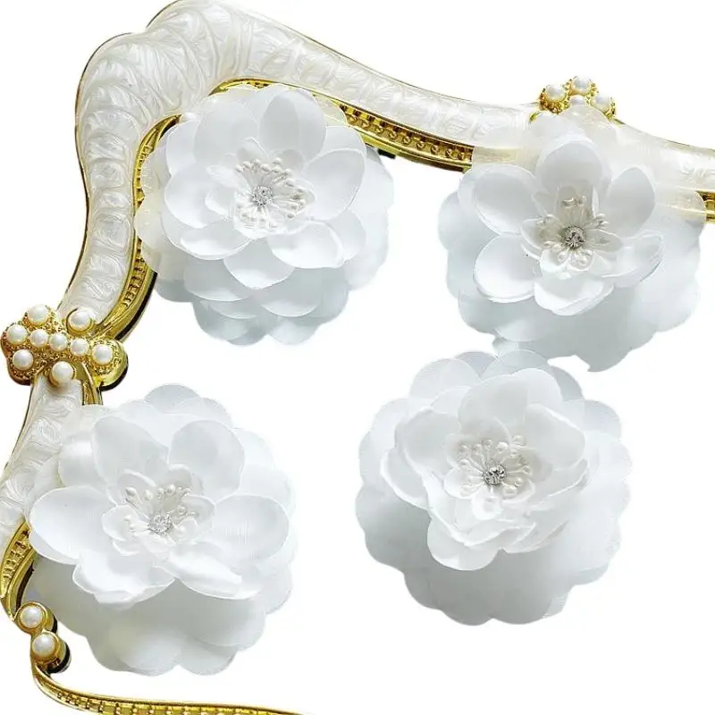 Lot Rosa-Weißer Spitzenbesatz, Applikation, Spitzenstoff für Hochzeitskleid, DIY-Haarschleier-Dekoration HB184 – Detail 5