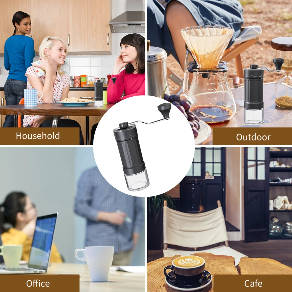 High Quality Manual Coffee Grinder External Scale 40 Gear Adjustable Ceramic Grinding Core For Professional Home Coffee Making view 6