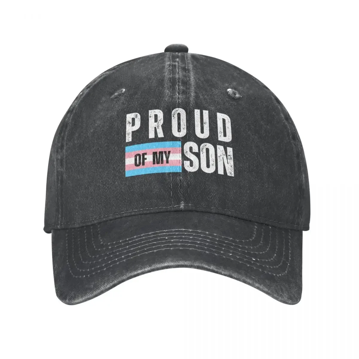 PROUD OF MY TRANSGENDER SON TRANSGENDER SON PRIDE TRANS FLAG PROUD PARENT Cowboy Hat Trucker Cap Golf Cap Women's Beach Men's