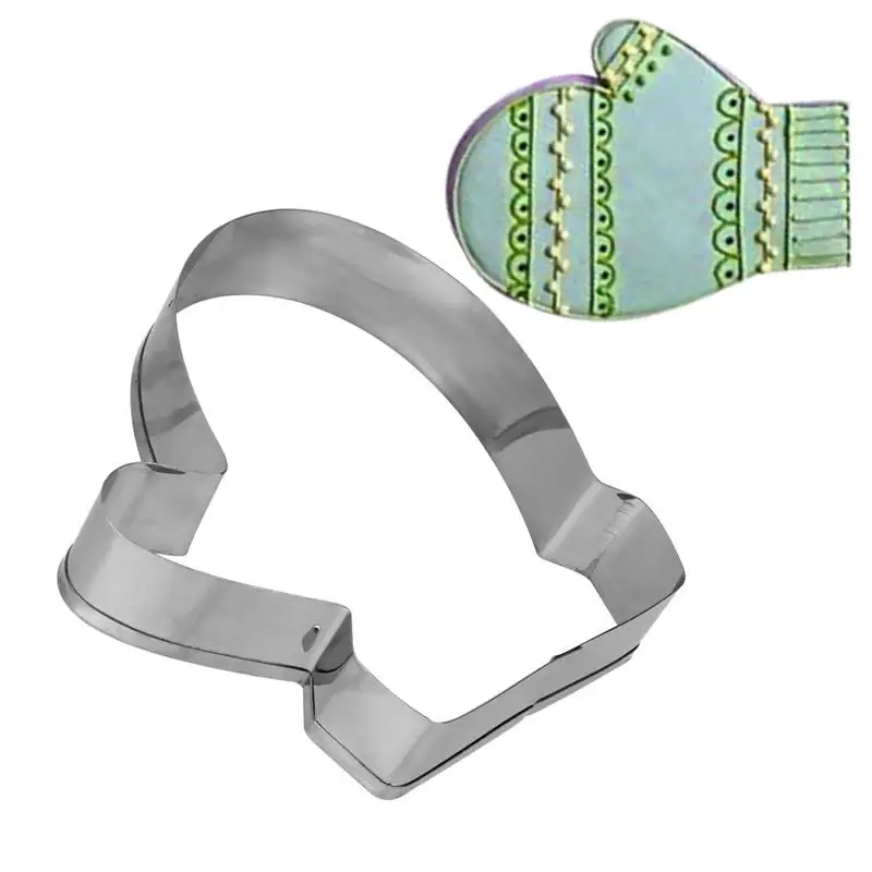 

Bakeware Biscuit Mold Gingerbread Cookie Cutter DIY Xmas Christams Gloves Cake Decorating Tool