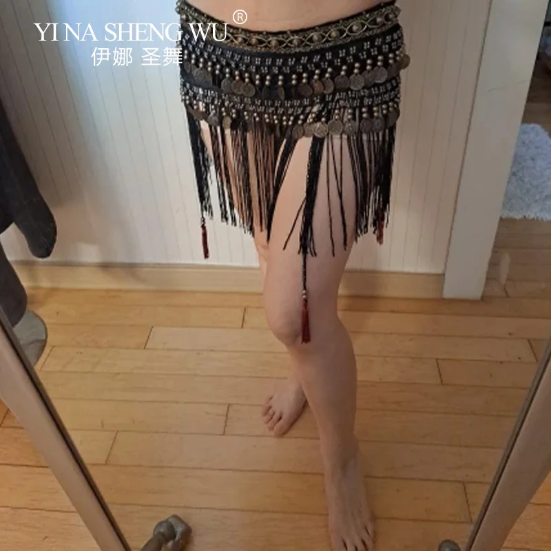 

Новый американский хип-шарф для танца живота, пояс для монет, этнический костюм, пояс с бахромой и кисточками, медный пояс для танца живота, этнический дизайн, пояс Conins